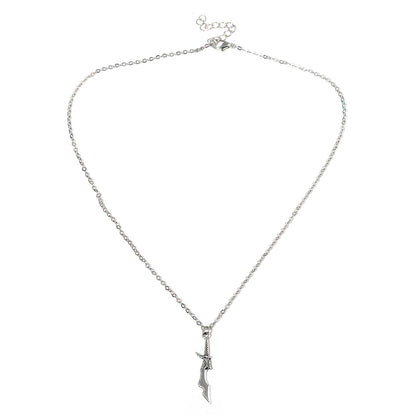 Solo Leveling: Necklace Short Blade Pendant Necklace Sung Jin-woo Yoo Jin-ho Necklace Jewelry Cosplay Props Gifts