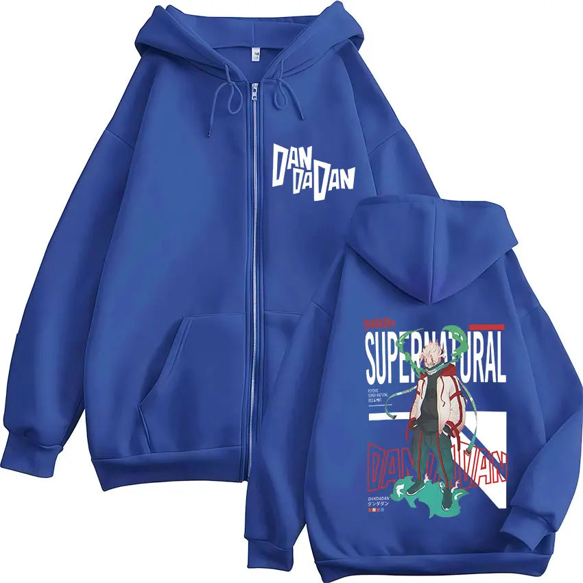 Dandadan: Print Hoodie Men's Women Autumn/Winter Fashion Fleece Sweatshirt Retro Oversized Coats Hooded Streetwear