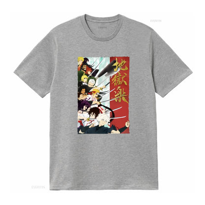 Hell's Paradise: T Shirt gift for him her vintage Washed Stretched Slightly Comfortable homme Casual Versatile Soft