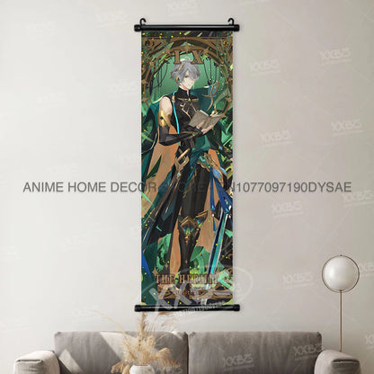 Genshin Impact: Posters Kamizato Ayaka Home Decor Klee Decorative Painting Barbara Scrolls Picture Arataki Itto Wall Artwork Sayu