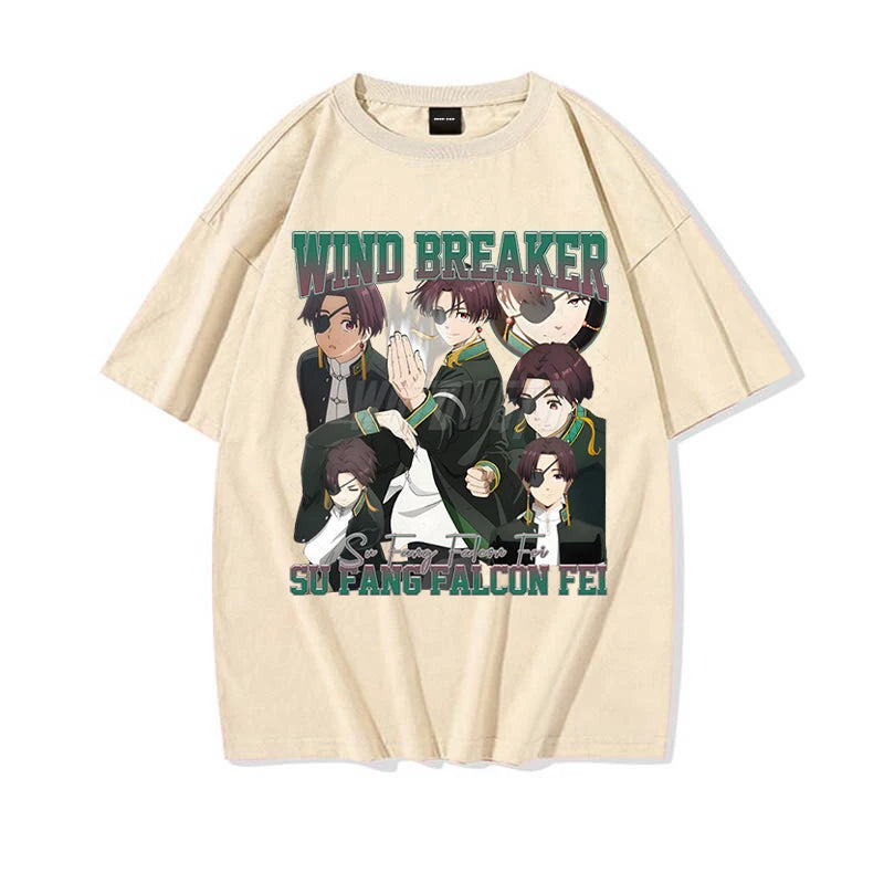 Wind Breaker:  Classic Street Clothes Gift for Him Anime Apparel Cotton Anime Soft Tee