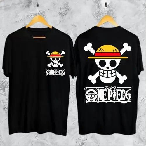 One Piece: Men's Fashion Portgas D. Ace Anime Print T-Shirt, Summer Trend, 100% Cotton, Casual Loose Short Sleeve