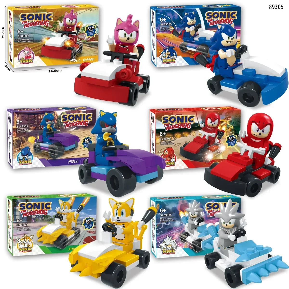 Sonic Building Block Assembly Racing Car Doll Toys Building Blocks Action Figure Car Toys for Baby The Best Birthday Gift Cute