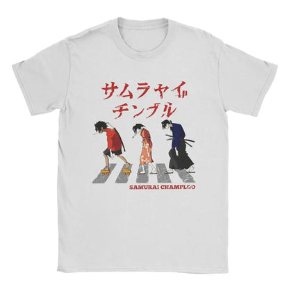 Samurai Champloo: Walking Fuu Mugen Jin T Shirts Men Pure Cotton Funny T-Shirts Round Neck Tees Short Sleeve Clothes Printed