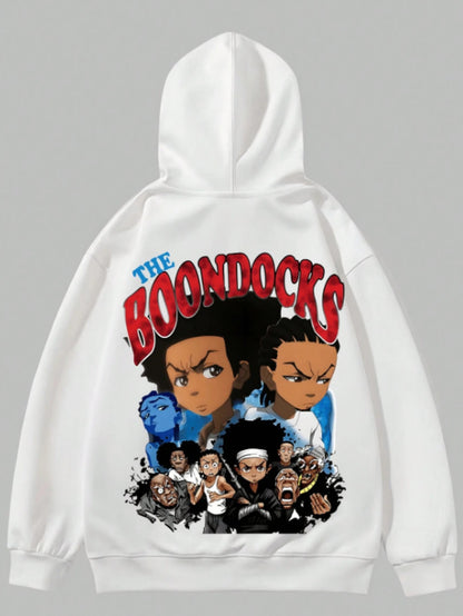 The Boondocks: Graphic Man's Fleece Sweatshirt For Autumn Winter,Long Sleeves Hoodies Warm Mans Clothing, Best Gift For Son