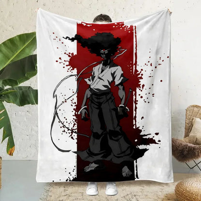 Anime Afro Samurai Cartoon Printed Blanket Picnic Blankets Warm Blanket Soft and Comfortable Blanket Home Travel Birthday Gifts