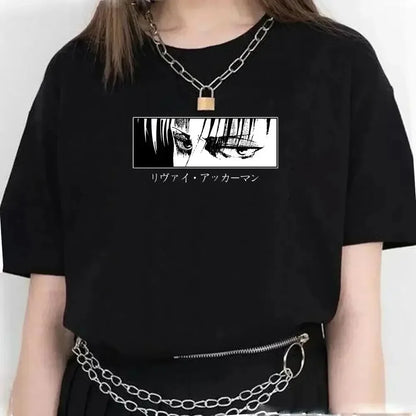 Attack on Titan: Graphic Print Harajuku T Shirt Casual Fashion Short Sleeve T-Shirt Women Graphic T Shirts