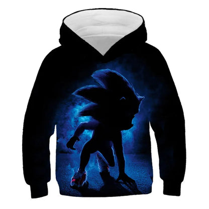 Sonic The Hedgehog: Children's Clothes Fashion Sonic Hoodie For Kids Boys Girls Children Autumn Long Sleeve Printed Anime Sweatshirts Cool Tops Tees