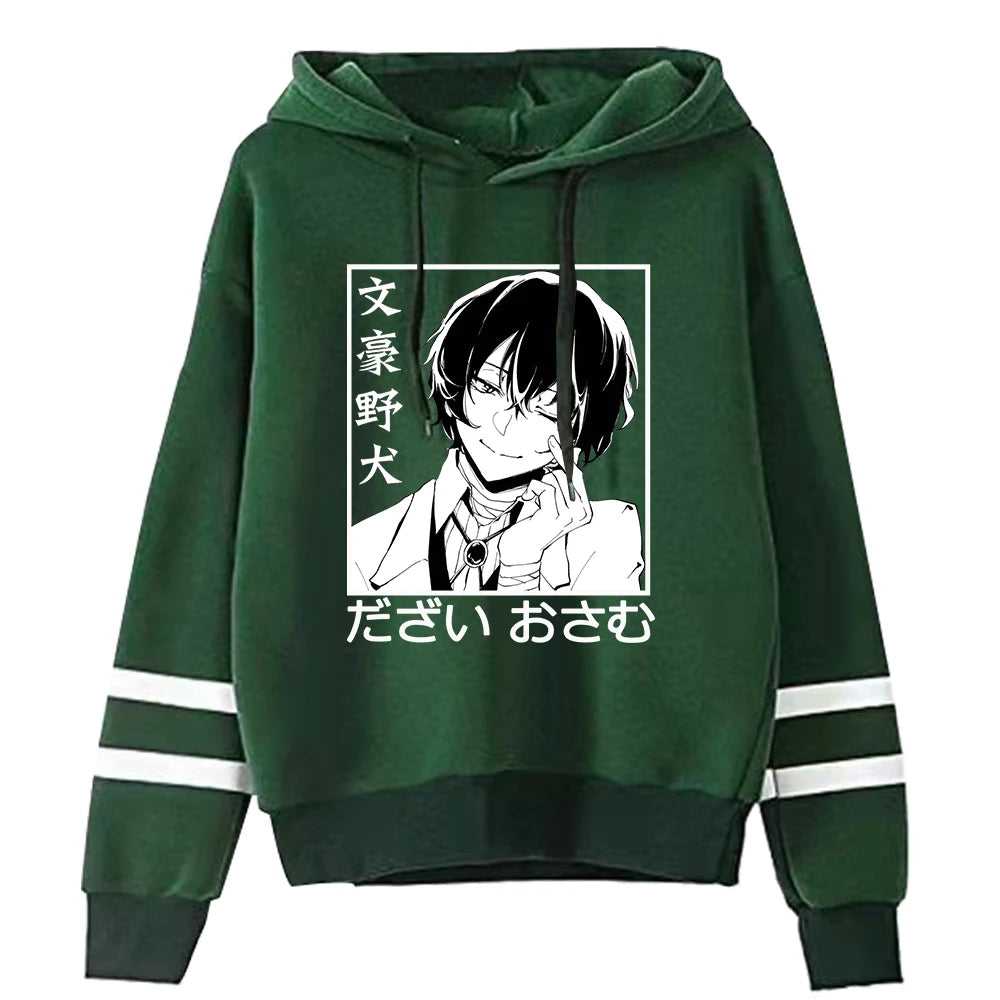 Bungo Stray Dogs: Hoodie Unisex Pocketless Sleeve Sweatshirt Men Women's Hoodie Harajuku Streetwear Japanese Manga
