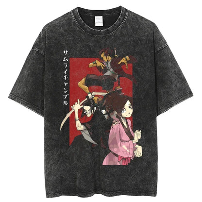 Samurai Champloo :T-Shirt Print T Shirt Fashion Hip Hop T-Shirts Streetwear Summer Casual Tops Unisex