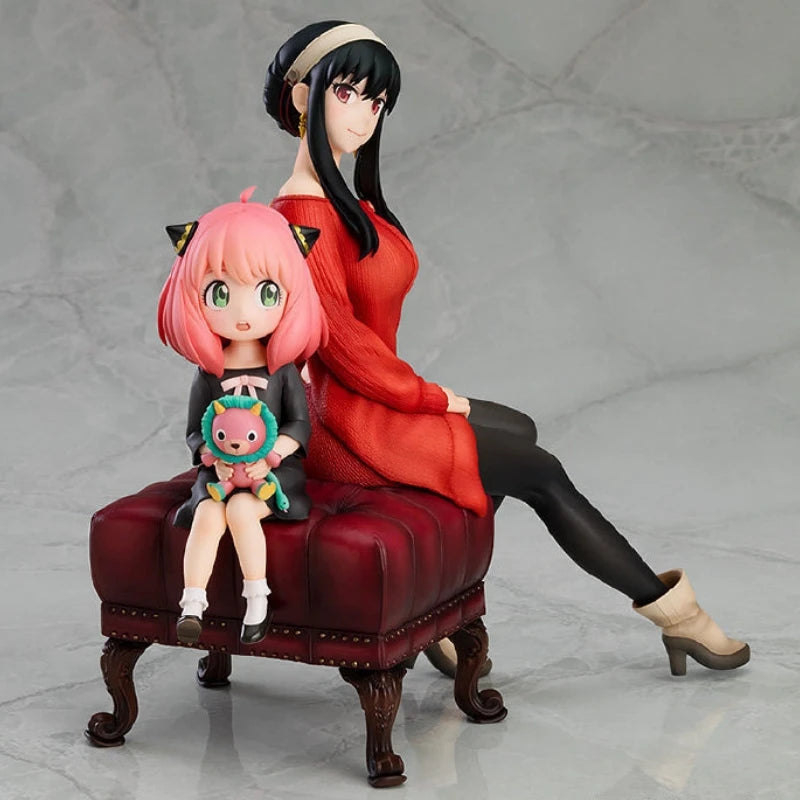 Spy × Family: Anime Figure Statue Model Collection Desktop Decoration Ornament 15cm  Anya Forger & Yor Forger Sit On The Sofa