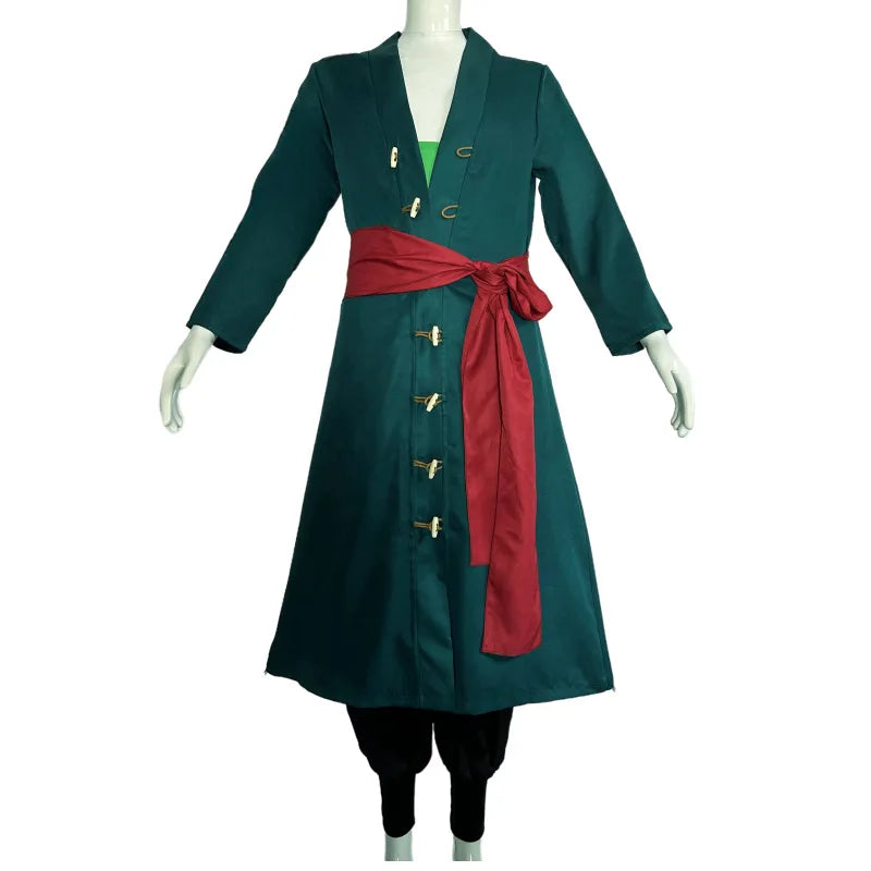 One Piece: Fantasia Wano Country Roronoa Of Zoro Cosplay Kimono Anime Pirate Disfraz Costume Men Male Halloween Carnival Party Clothes