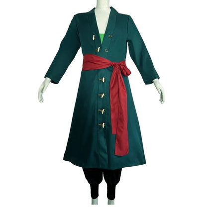 One Piece: Fantasia Wano Country Roronoa Of Zoro Cosplay Kimono Anime Pirate Disfraz Costume Men Male Halloween Carnival Party Clothes