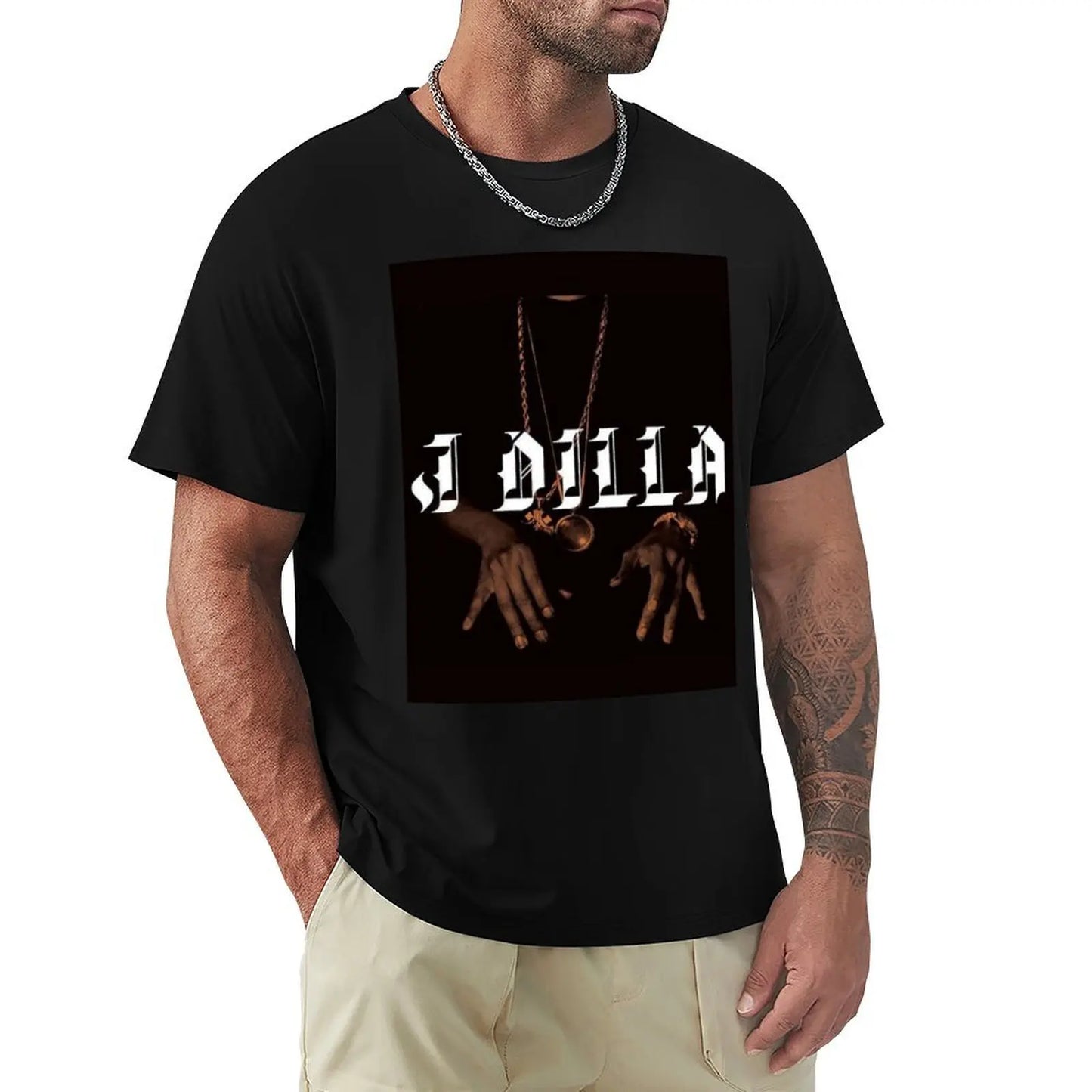 J Dilla: T-Shirt Big Size Short Sleeve Tee for Men