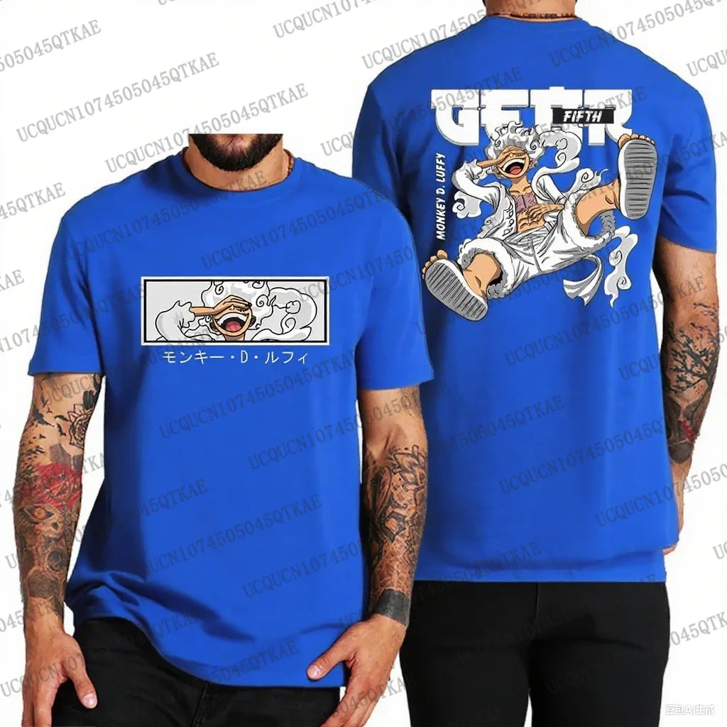 One Piece: Luffy Tshirt Men Breathable Cotton TShirt Summer Women Men Oversize Cosplay Tshirt Men Clothes