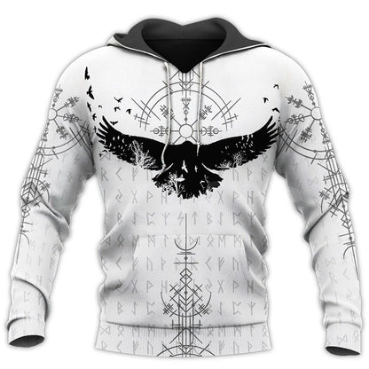 I.L.F.A. - Mens Hoodies Vikings eagle Tattoo Fashion Animal pattern 3D Printed Style Casual Harajuku Hip Hop Pullover Oversized Sudaderas