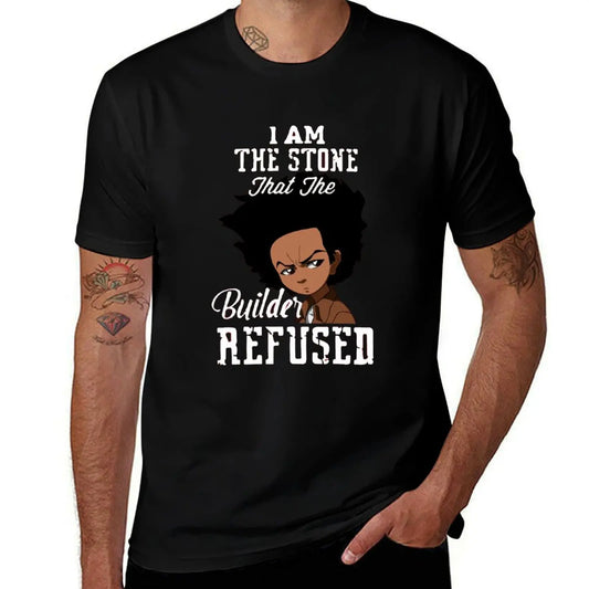 The Boondocks: funny T-Shirt shirts graphic tees customs design your own summer clothes blue lock mens big and tall t shirts