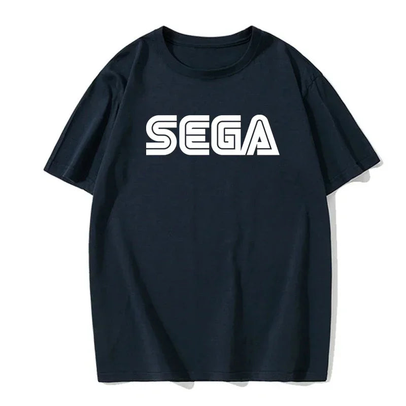 Sonic the Hedgehog: Sega Logo Men T Shirts Summer Casual Short Sleeve Fashion Streetwear Harajuku Tshirt Korea Style Game Fans Male Tees