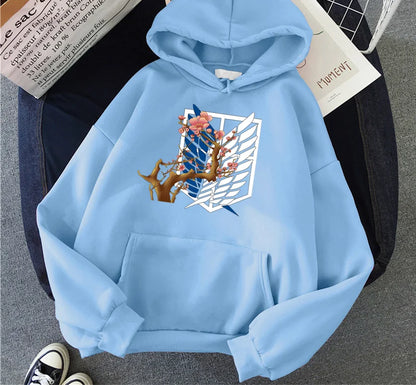 Attack On Titan: Hoodie Levi Graphic Hooded Clothes Autumn Warm Sweatshirt Harajuku Streetwear Tops