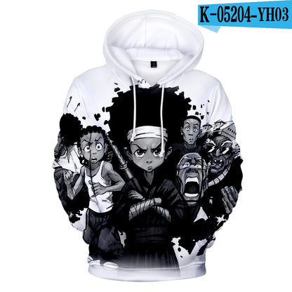 The Boondocks: Hoodies 3D Long Sleeve Sweatshirt Men's Hoodie Women Casual Harajuku Streetwear Unisex Oversized Clothes