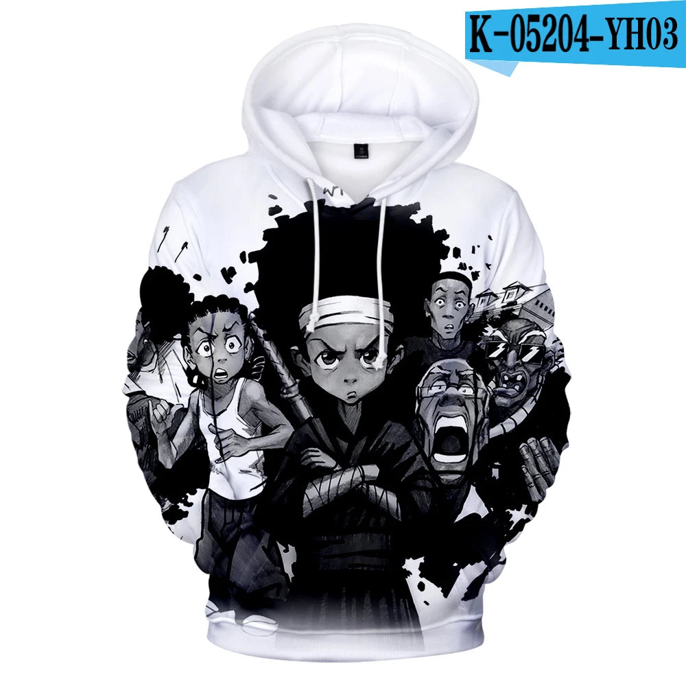 The Boondocks: Hoodies 3D Long Sleeve Sweatshirt Men's Hoodie Women Casual Harajuku Streetwear Unisex Oversized Clothes