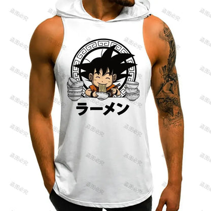 Dragon Ball Z: Bodybuilding Man Fashion Sleeveless Vests Super Saiyan Goku Men's Clothes Tops