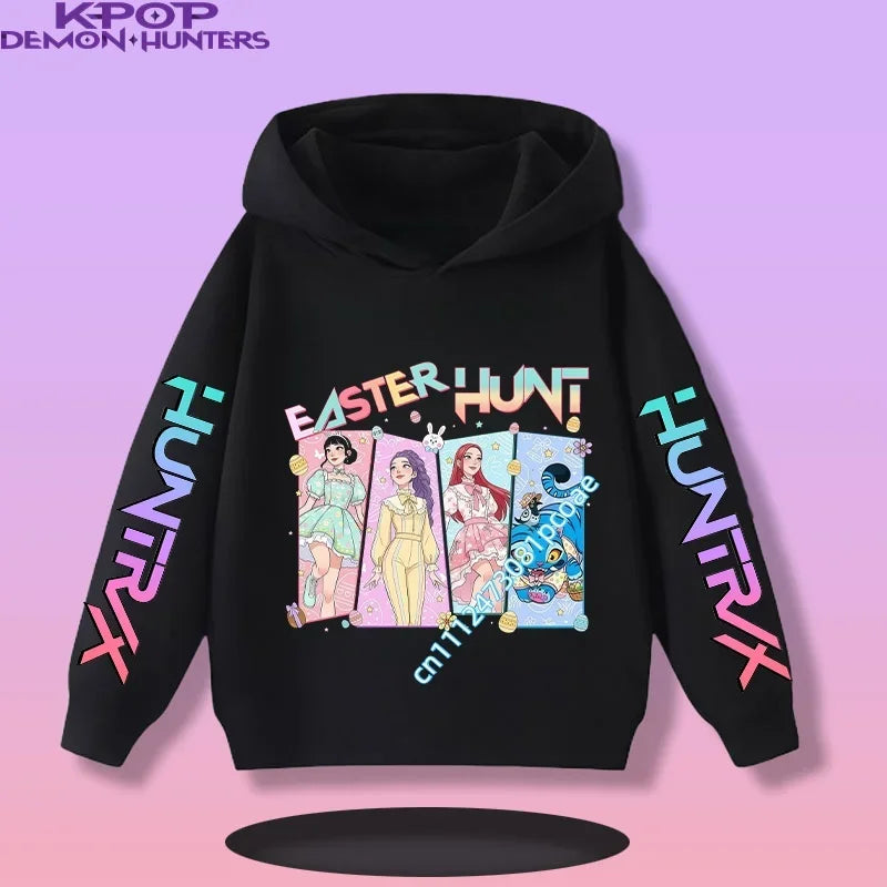 KPop Demon Hunters: Saja Boys Hoodie Boys Girls Long Sleeve Casual Sweatshirt Harajuku Pullover Fans Gift Kids Clothes