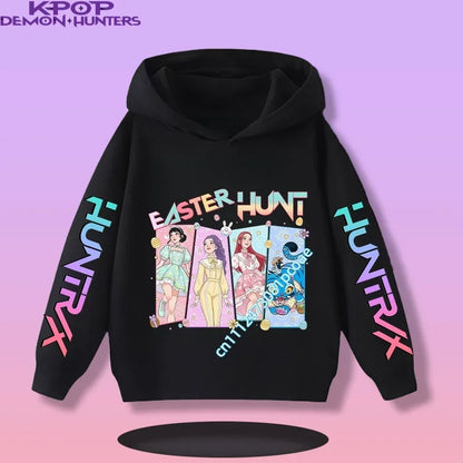 KPop Demon Hunters: Saja Boys Hoodie Boys Girls Long Sleeve Casual Sweatshirt Harajuku Pullover Fans Gift Kids Clothes