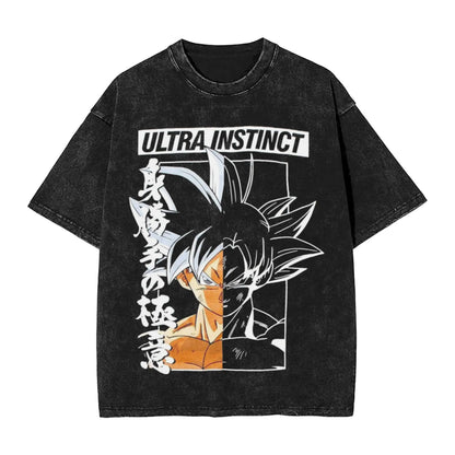 Dragon Ball: 2026 Master Roshi  Printed T-shirt Men's and Women's Washed T-shirt High Quality Vintage Cotton T-shirt Harajuku Tops