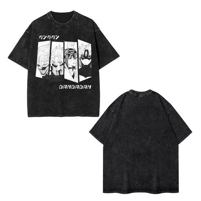 Dandadan: Arth Ken  T Shirts Hip Hop Washed 100% Cotton Harajuku T-Shirt Retro for Men Women Tops Streetwear