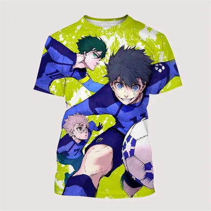 Blue Lock:  3D Printed T Shirt Fashion Harajuku Style Y2k Football T-shirt Oversized Short Sleeve Tops
