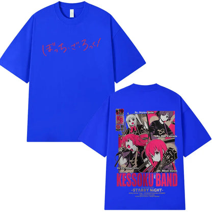 Bocchi The Rock: T Shirt Manga Hitori Gotoh Yamada Ryo Kita Ikuyo Ijichi Nijika T Shirts Cotton Casual Oversized T-shirts