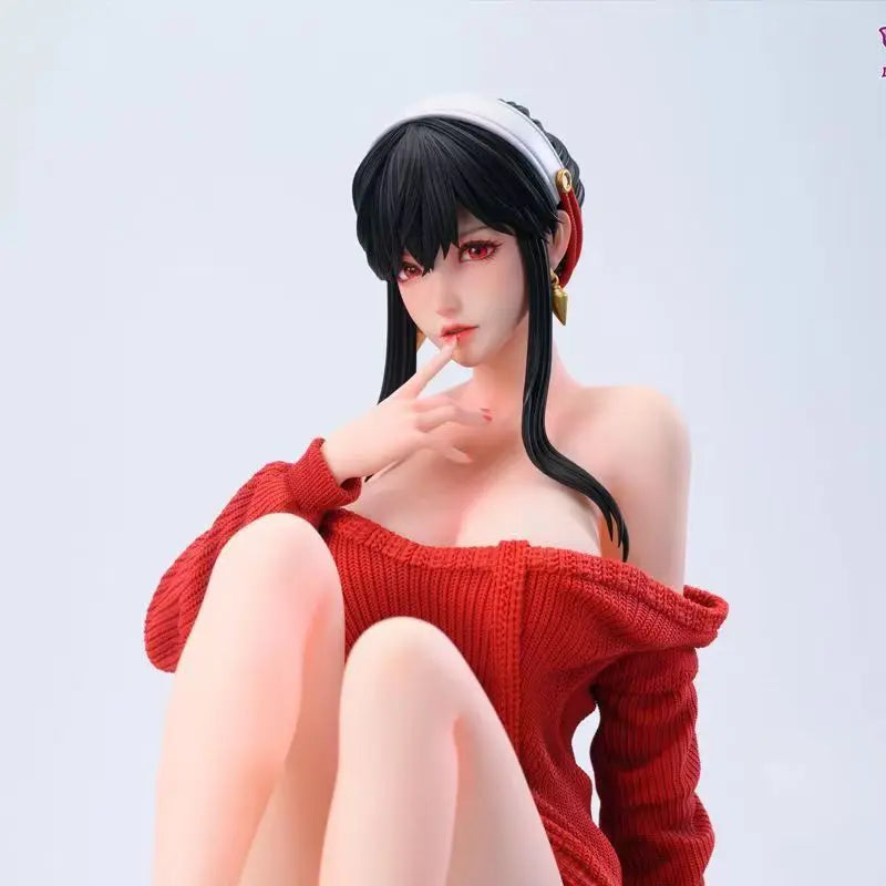 Spy x Family: Action Figure Red Sweater Drunk Style Model PVC Statue Figurine Collectible Model Toys