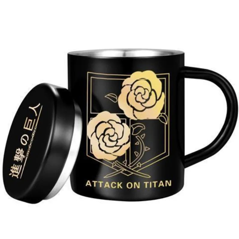 Attack on Titan: peripherals 304 stainless steel mug two-dimensional creative cartoon wings of freedom water cup gift
