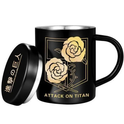 Attack on Titan: peripherals 304 stainless steel mug two-dimensional creative cartoon wings of freedom water cup gift
