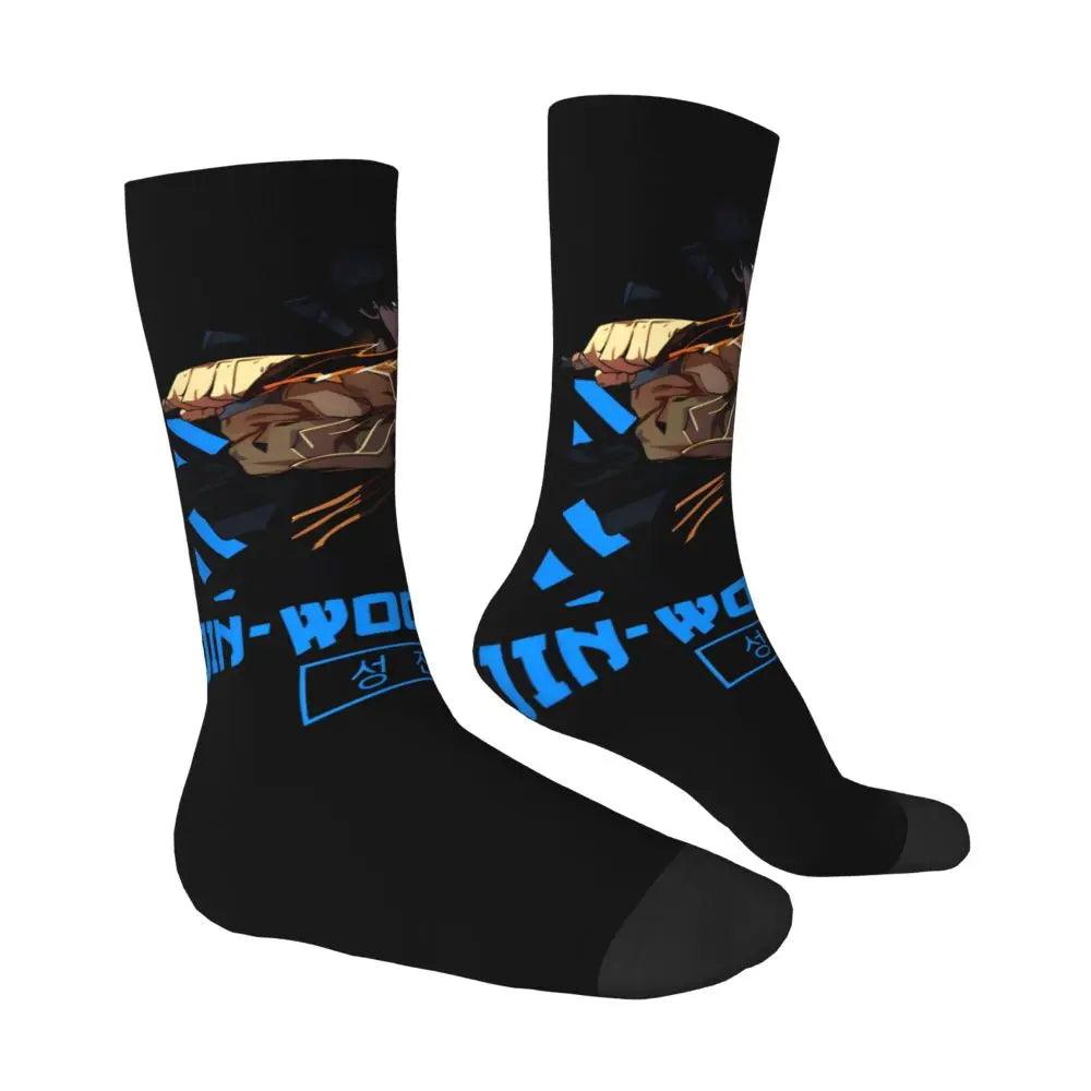 Solo Leveling: Sung jinwoo Shadow Monarch Socks,Leisure Beautiful printing Suitable for all seasons Dressing Gifts