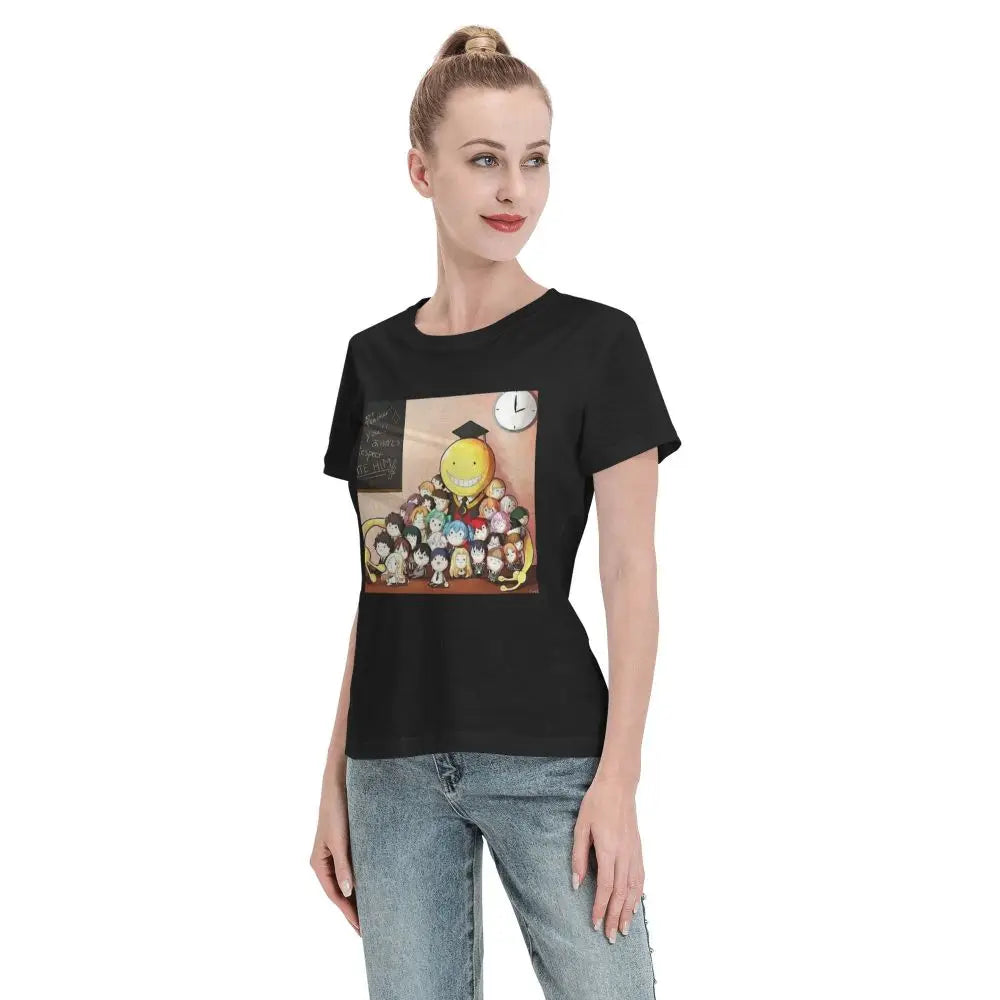 Assassination Classroom: Octopus Koro Sensei T-Shirt Women Short Sleeve T Shirts O-Neck Clothes Cotton Summer Tees Streetwear
