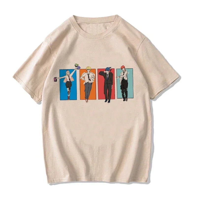 Chainsaw Man:  T Shirt Cartoon Pochita T-shirt Makima Harajuku Graphic Tees Clothing Tops Tshirt Manga