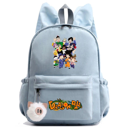 Dragon Ball: Backpack for Rucksack Rabbit Ears Casual School Bag Lunch Bag Birthday Gift Women Mochilas