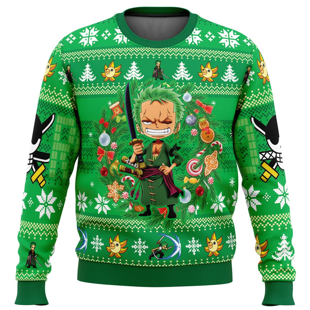 One Piece: Luffy Christmas One Piece Ugly Christmas Sweatshirt Cartoon Japan Anime Men Women Pullover Kawaii Tops Couple Hoodie