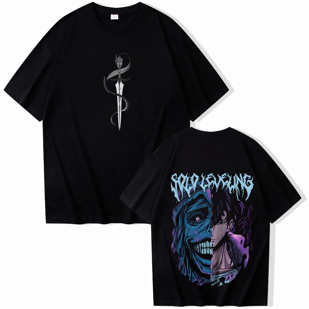 Solo Leveling: Printing Summer Men's High Quality 100% Cotton T-Shirt Casual Fashion Comfortable Trendy Streetwear
