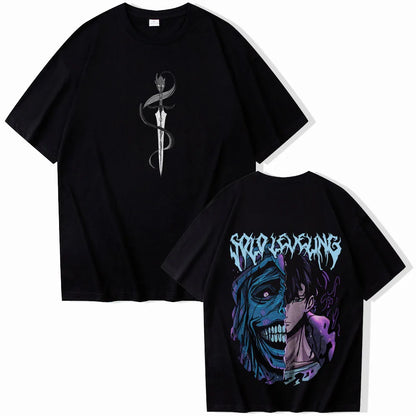 Solo Leveling: Printing Summer Men's High Quality 100% Cotton T-Shirt Casual Fashion Comfortable Trendy Streetwear