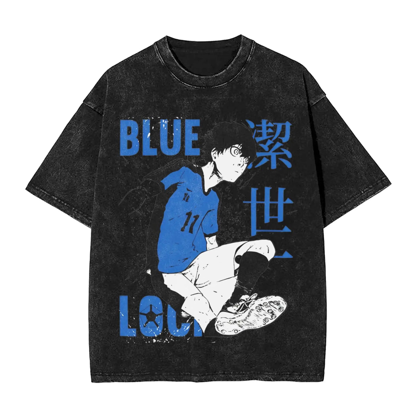Blue Lock: ISAGI YOICHI T Shirt Printed Cotton Washed  Retro T-Shirts