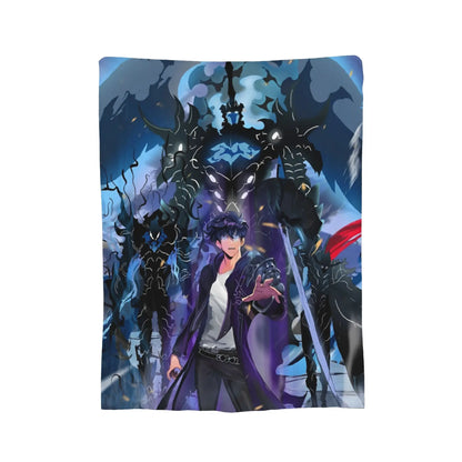 Solo Leveling: Blanket Flannel Spring Autumn  Breathable Ultra-Soft Throw Blanket for Sofa Car Bedspreads