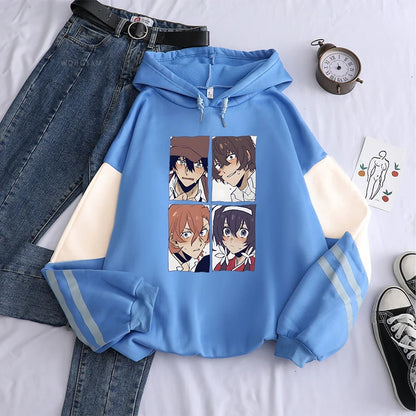 Bungo Stray Dogs:  Nakajima Atsushi  Hoodies Kawaii Appliques Patchwork Pullover