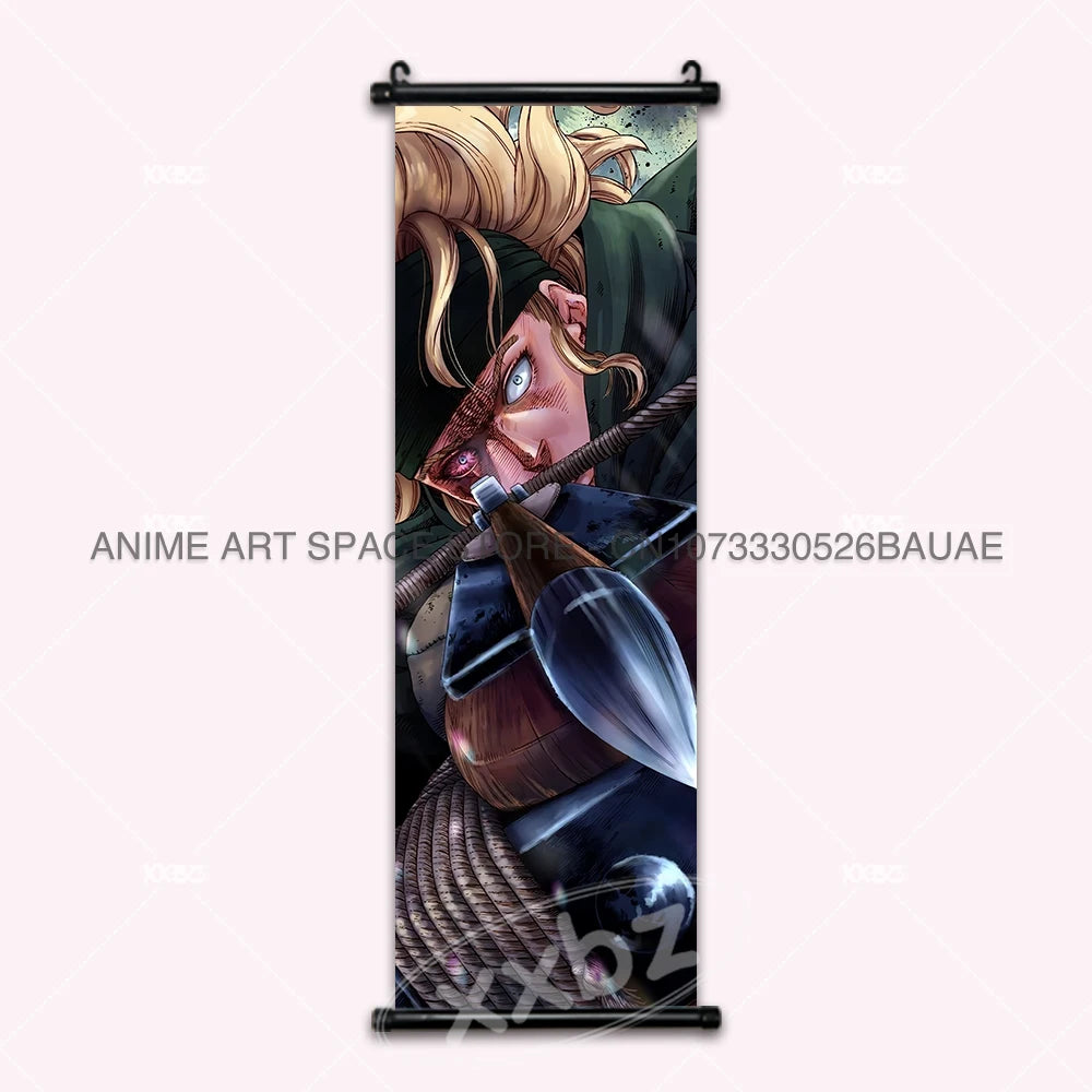 Vinland Saga: Hanging Painting Thorfinn Karlsefni Anime Decorative Poster Leif Ericson Room Decor Scroll Picture Cartoon Wall Art