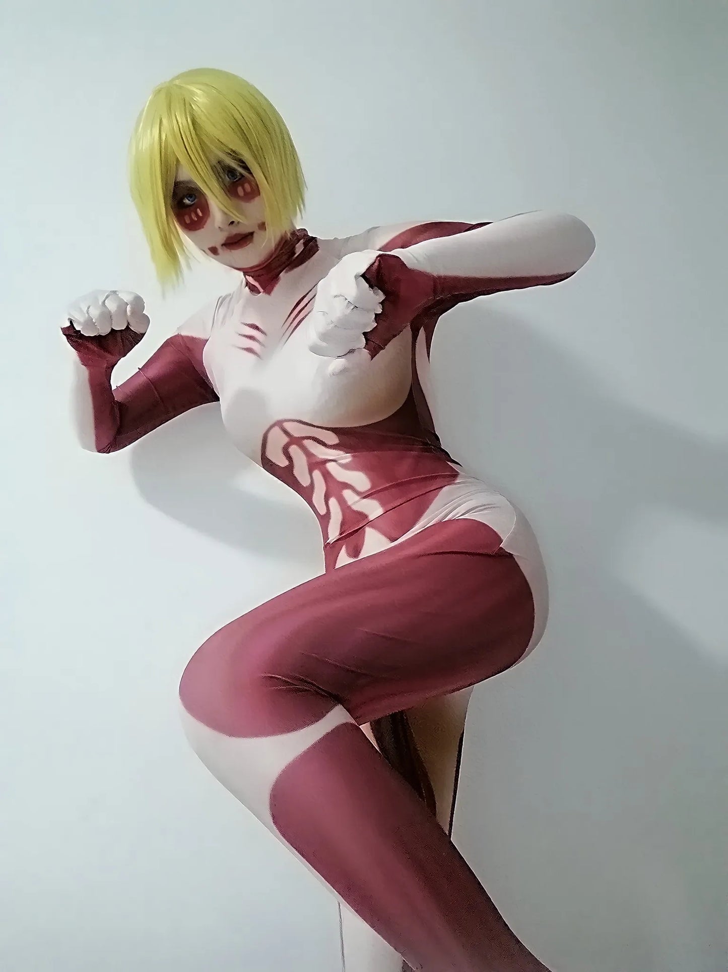 Attack on Titan: Female Annie Leonhart Cosplay Bodysuit 3D Imprimer Skin Zentai Costume Halloween Party JumpSuit