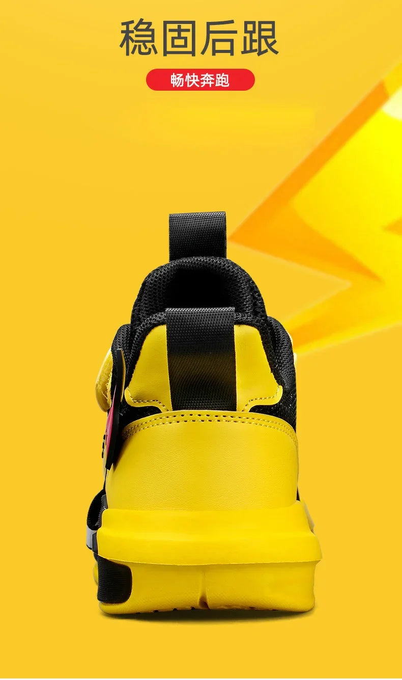 Pokemon: Pikachu  Children Cartoon Sports Shoes Fashion Anime Boy Girl Sneakers Student Casual Running Shoe Breathable Lightweight