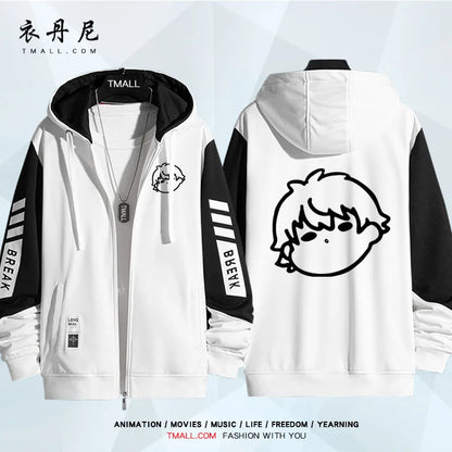 Blue Lock: Isagi Yoichi Nagi Seishiro Cosplay Costum Long Sleeve Print Jacket Zipper Hoodie Women Men FashionHooded Costumes Couple Jacket