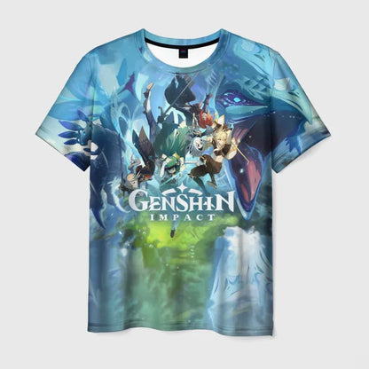 Genshin Impact: 3D Print Men's/Women's T-Shirts Summer Fashion Harajuku Short Sleeve Tee Top Oversized Streetwear